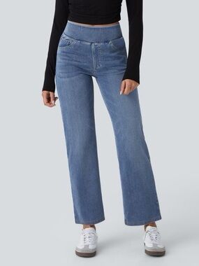 Halara Flex High Waisted Straight Leg Jean Medium Tall